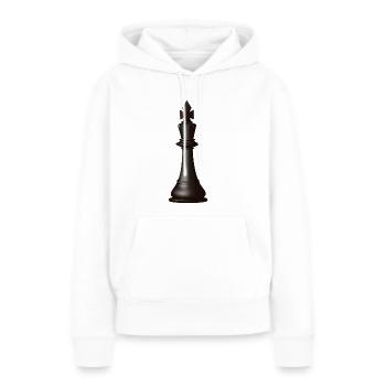 morceau roi d'échecs - Sweat à capuche Premium bio Femme - blanc - Devant - Julia (174cm)