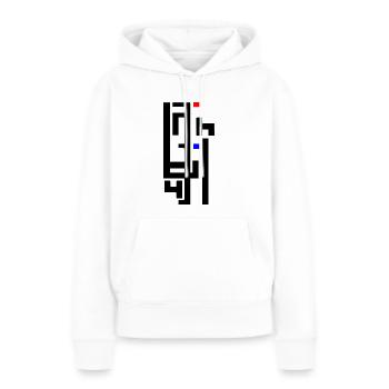 arabe - Sweat à capuche Premium bio Femme - blanc - Devant - Julia (174cm)