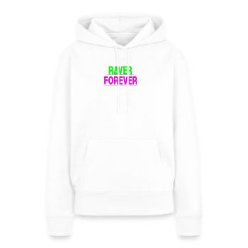 Raver pour toujours - Sweat à capuche Premium bio Femme - blanc - Devant - Julia (174cm)