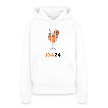 JGA 2024 - my best memories - Gästebuch - Frauen Premium Bio Hoodie - Weiß - Vorne - Julia (174cm)