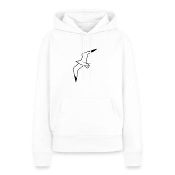 Möwen - Frauen Premium Bio Hoodie - Weiß - Vorne - Julia (174cm)