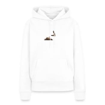 Störche am Nest - Frauen Premium Bio Hoodie - Weiß - Vorne - Julia (174cm)