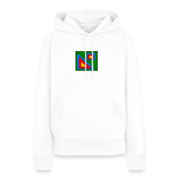 Geometrien - Frauen Premium Bio Hoodie - Weiß - Vorne - Julia (174cm)