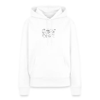 Brot International - Frauen Premium Bio Hoodie - Weiß - Vorne - Julia (174cm)