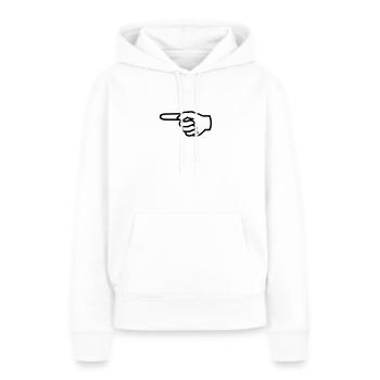 Hand, Finger - links - Frauen Premium Bio Hoodie - Weiß - Vorne - Julia (174cm)