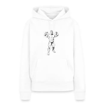 Fort - Sweat à capuche Premium bio Femme - blanc - Devant - Julia (174cm)