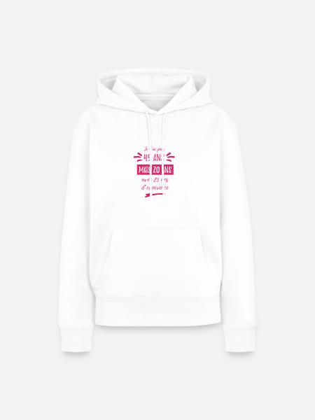 Jubiläumsfrau 45 Jahre - Frauen Premium Bio Hoodie - Weiß