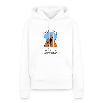 Ramoneur Ramoneur Ramoneur - Sweat à capuche Premium bio Femme - blanc - Devant - Julia (174cm)