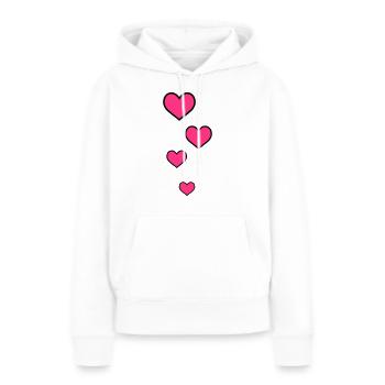 herzen - Frauen Premium Bio Hoodie - Weiß - Vorne - Julia (174cm)