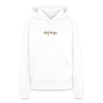 Faites quelque chose de gentil - Sweat à capuche Premium bio Femme - blanc - Devant - Julia (174cm)