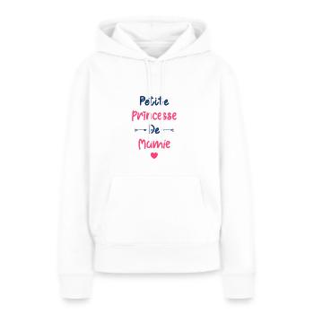Petite princesse de mamie - Sweat à capuche Premium bio Femme - blanc - Devant - Julia (174cm)