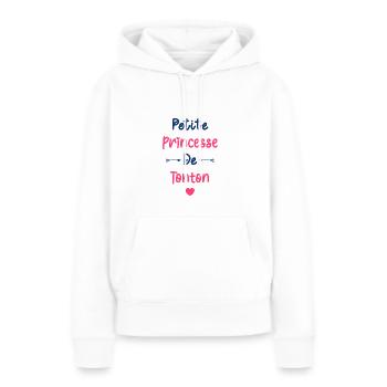 Petite princesse de Tonton - Sweat à capuche Premium bio Femme - blanc - Devant - Julia (174cm)
