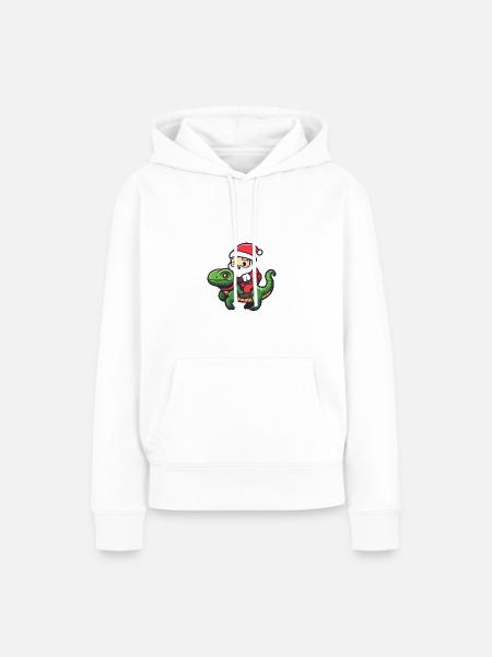 Chameleon Weihnachtsmann - Frauen Premium Bio Hoodie - Weiß