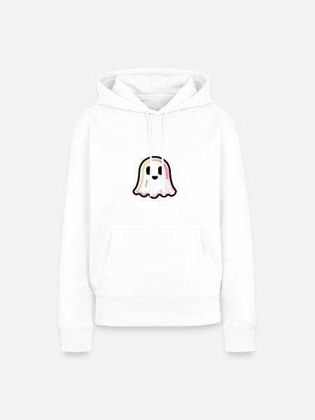 Geist Halloween Witzig Süß - Frauen Premium Bio Hoodie - Weiß
