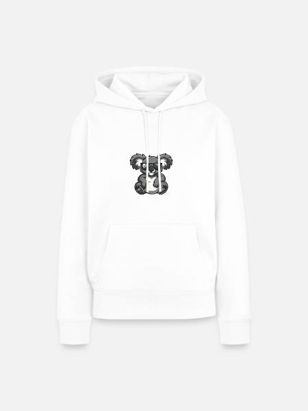 Koala Tier - Frauen Premium Bio Hoodie - Weiß