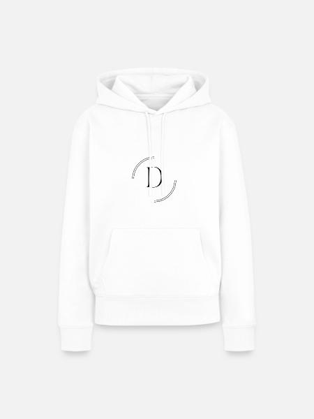 Buchstabe D - Frauen Premium Bio Hoodie - Weiß