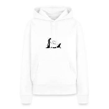 Hochzeit Brautpaar Leine Herz - Frauen Premium Bio Hoodie - Weiß - Vorne - Julia (174cm)