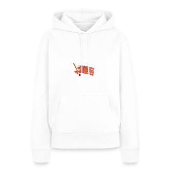 Pinsel - Frauen Premium Bio Hoodie - Weiß - Vorne - Julia (174cm)