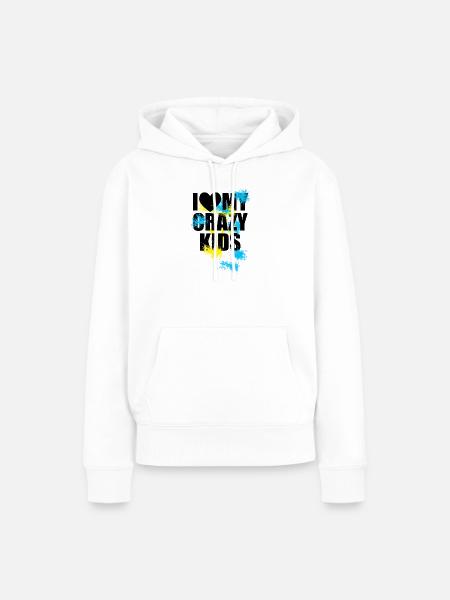 Crazy kids - Frauen Premium Bio Hoodie - Weiß