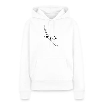 Segelflugzeug - Frauen Premium Bio Hoodie - Weiß - Vorne - Julia (174cm)