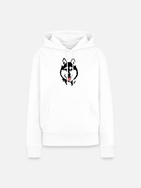 Husky - Dame Premium hoodie, økologisk bomuld - hvid