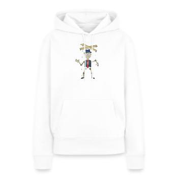 Une marionnette amusante - Sweat à capuche Premium bio Femme - blanc - Devant - Julia (174cm)