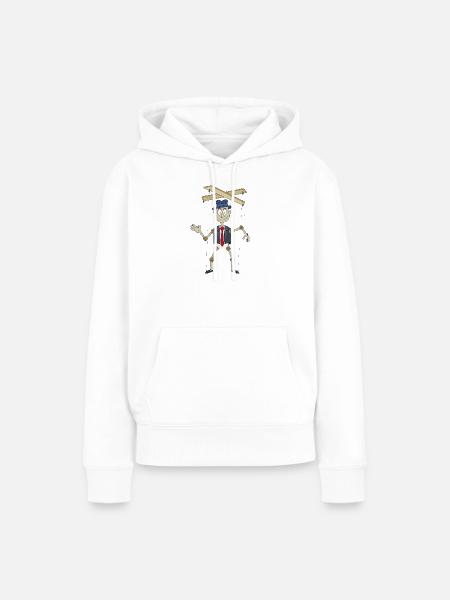Eine lustige Puppe - Frauen Premium Bio Hoodie - Weiß