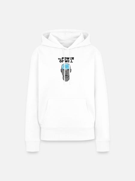 The POWER OF WILL - Frauen Premium Bio Hoodie - Weiß