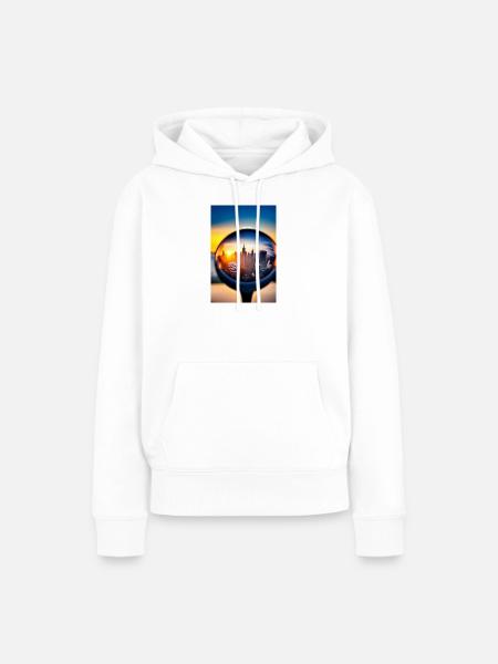 Stadt Kugel - Frauen Premium Bio Hoodie - Weiß