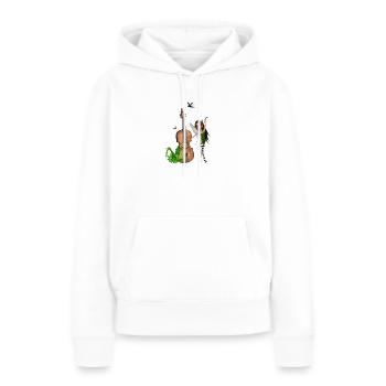 Das Wunder der Geige - Frauen Premium Bio Hoodie - Weiß - Vorne - Julia (174cm)