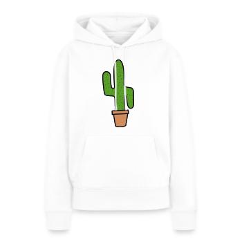 Cactus - Frauen Premium Bio Hoodie - Weiß - Vorne - Julia (174cm)