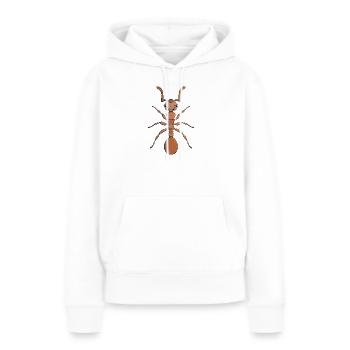 Umarme eine Ameise - Frauen Premium Bio Hoodie - Weiß - Vorne - Julia (174cm)