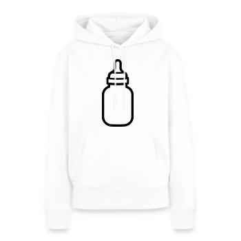 Flasche - Frauen Premium Bio Hoodie - Weiß - Vorne - Julia (174cm)