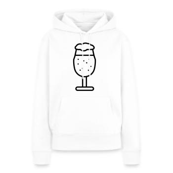 Bière - Sweat à capuche Premium bio Femme - blanc - Devant - Julia (174cm)