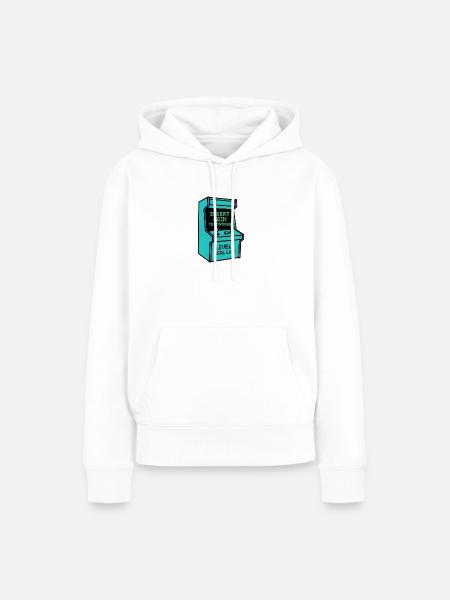 Retro Gaming Arcade Artwork - Frauen Premium Bio Hoodie - Weiß