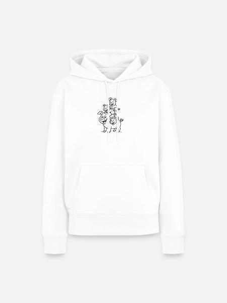 Schwein, Sau - Frauen Premium Bio Hoodie - Weiß