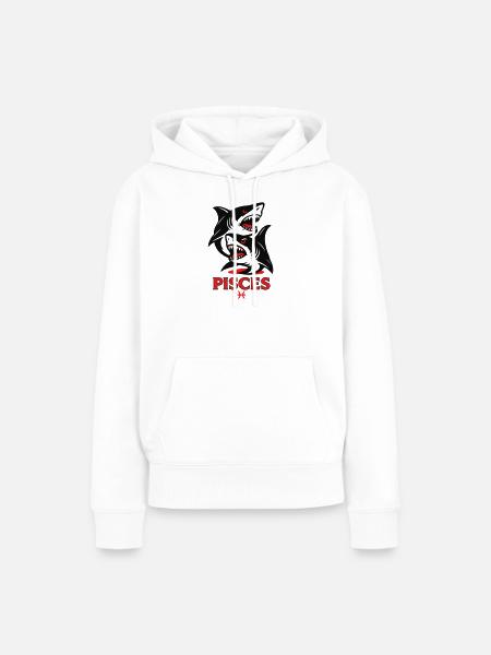 Pisces Zodiak Shark - Frauen Premium Bio Hoodie - Weiß