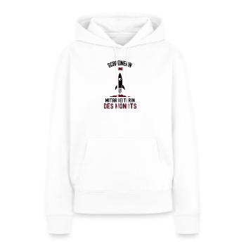 Employé du mois Carpenter Carpenter - Sweat à capuche Premium bio Femme - blanc - Devant - Julia (174cm)