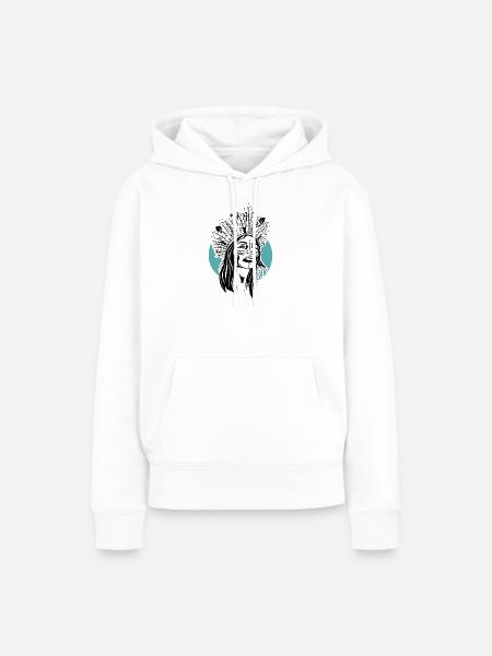 Karibik - Frauen Premium Bio Hoodie - Weiß