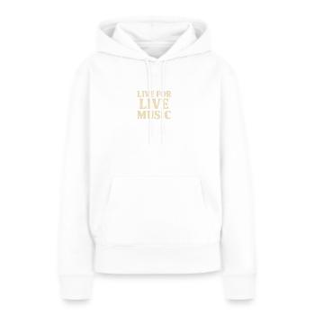 Live pour la musique live - Sweat à capuche Premium bio Femme - blanc - Devant - Julia (174cm)