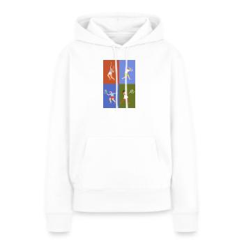 Tennisspieler auf verschiedenen Tennisplätzen - Frauen Premium Bio Hoodie - Weiß - Vorne - Julia (174cm)