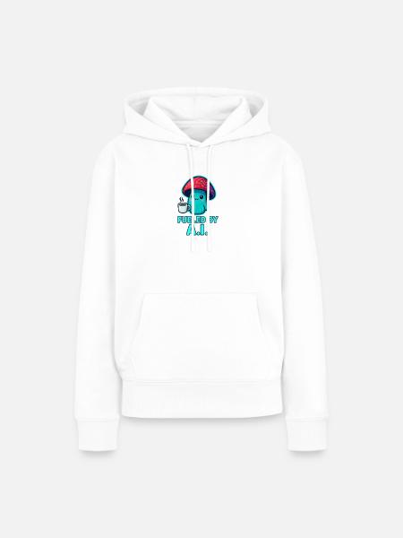KOWAI Pilz Kaffee Boost - Frauen Premium Bio Hoodie - Weiß