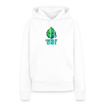Grünes Blatt Code-Krieger - Frauen Premium Bio Hoodie - Weiß - Vorne - Julia (174cm)