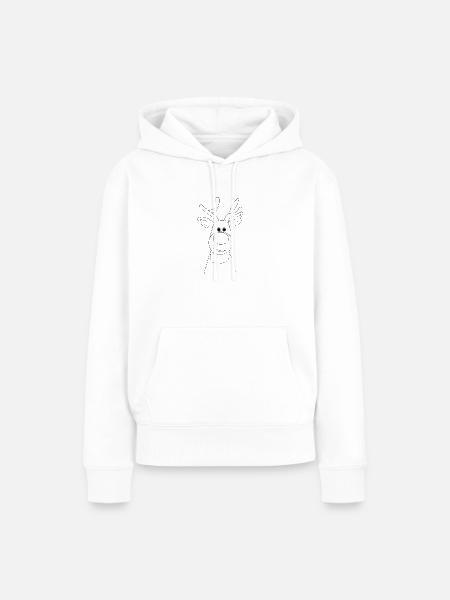 Weihnachtsrentier - Frauen Premium Bio Hoodie - Weiß