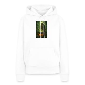 Druide - Sweat à capuche Premium bio Femme - blanc - Devant - Julia (174cm)