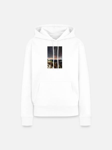 Die Milchstraße oberhalb der Agrafa-Berge - Frauen Premium Bio Hoodie - Weiß