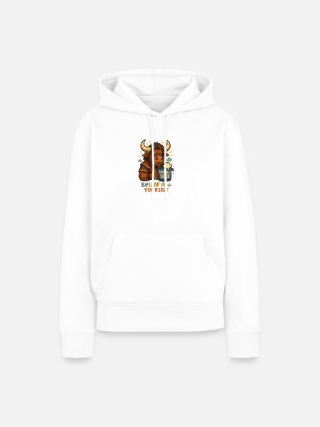 Be Leaf in Yourself Tauren - Dame Premium hoodie, økologisk bomuld - hvid