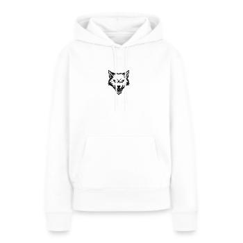 Wolfskopf 2 - Sweat à capuche Premium bio Femme - blanc - Devant - Julia (174cm)