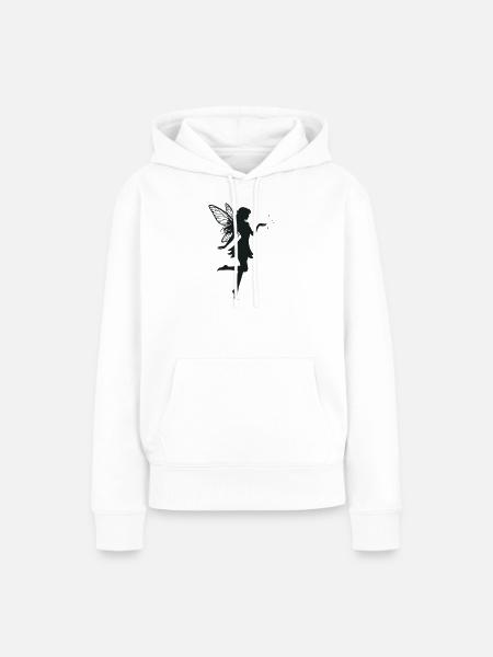  Fee Silhouette - Frauen Premium Bio Hoodie - Weiß