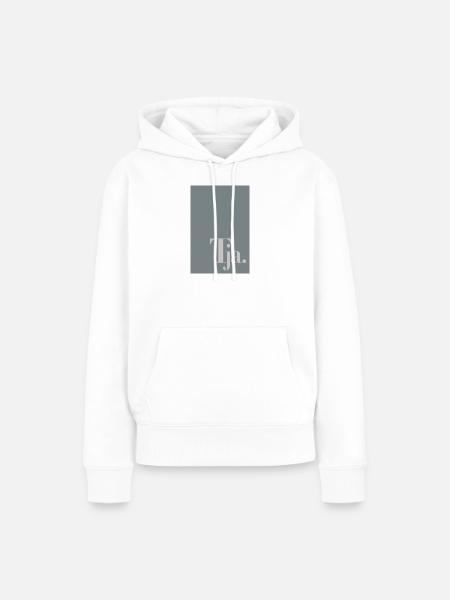 Typografisches Poster „Tja.“ - Frauen Premium Bio Hoodie - Weiß